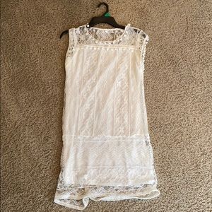 White lace dress never worn!!